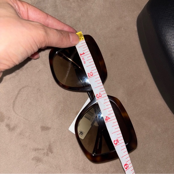 Authentic Longchamp Roseau 53mm Gradient Square Oversized Sunglasses Havana - Picture 5 of 13